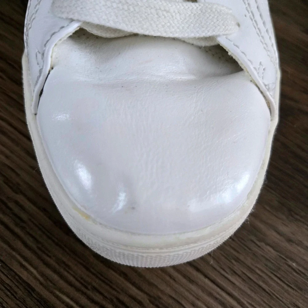 Steve Madden Finneas Mens White Low Top Sneaker Brown Heel Tab Size 9 Madden NYC - Picture 10 of 11